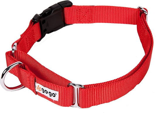 GOGO Pet Products 1-Inch Martingale Dog Collar, Large, Red