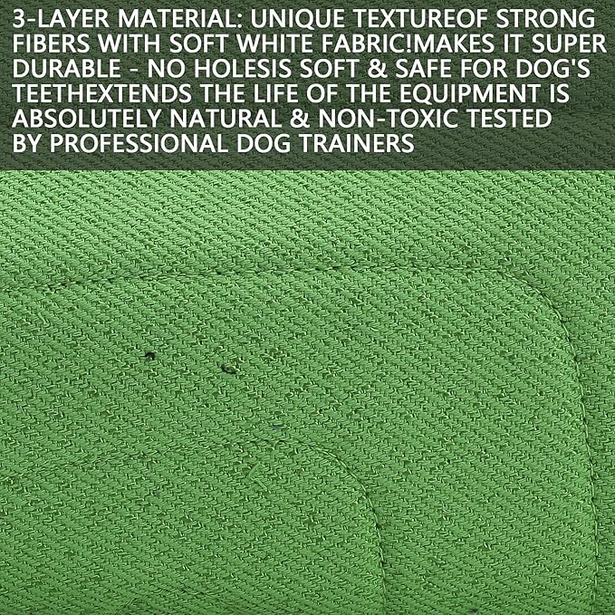 Dog Bite Sleeve Training Protection, Heavy Duty Nylon Durable, Fit Pit Bull German Shepherd Malinois, Puppy Small Dogs Training Biting Tugging War Toy - Dark Green