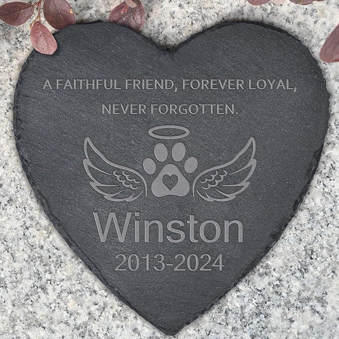 Dog Memorial Gifts for Loss of Dog, Dog Memorial Stone, Pet Memorial Gifts, Pet Memorial Stone, Pet Loss Sympathy Gift, Cat Memorial Gifts, Dog Bereavement Gifts - A Faithful Friend