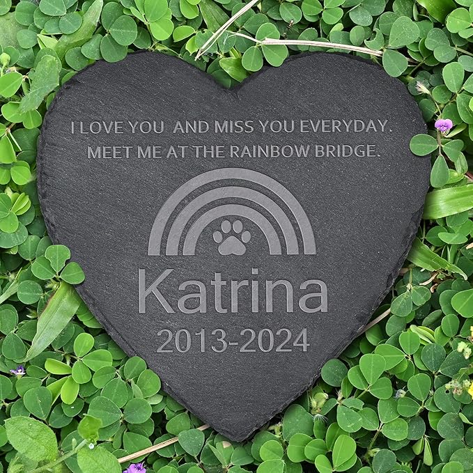 Pet Memorial Gifts, Pet Memorial Stone, Dog Memorial Stone, Dog Memorial Gifts for Loss of Dog, Cat Memorial Gifts, Pet Loss Gifts, Loss of Dog Sympathy Gift, in Memory of Pet - Love & Miss