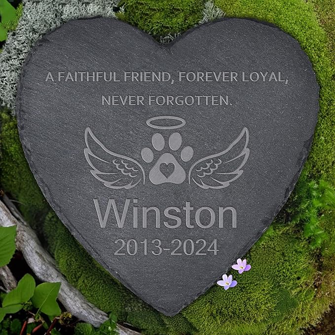 Dog Memorial Gifts for Loss of Dog, Dog Memorial Stone, Pet Memorial Gifts, Pet Memorial Stone, Pet Loss Sympathy Gift, Cat Memorial Gifts, Dog Bereavement Gifts - A Faithful Friend