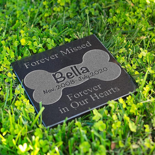 Lara Laser Works Dog Memorial Gifts, Personalized Pet Grave Markers - 4 Different Sizes - Pet Loss Gifts, Dog Pet Headstone Sympatyh Gifts, Dog Rememberance - Forever Missed in Our Hearts
