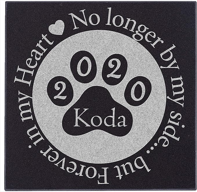 Lara Laser Works Memorial Gifts, Personalized Pet Grave Markers - 4 Different Sizes - Pet Loss Gifts (No Longer by My Side)
