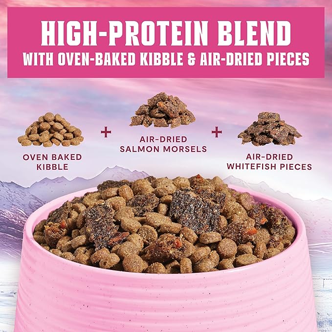Open Farm, Epic Blend High Protein Dry Dog Food, Probiotic Coated & Bone Broth Infused Kibble with Air Dried Meat & Organs, Minimally Processed & Nutrient Dense, Salmon & Superfood Recipe, 3.5lb Bag