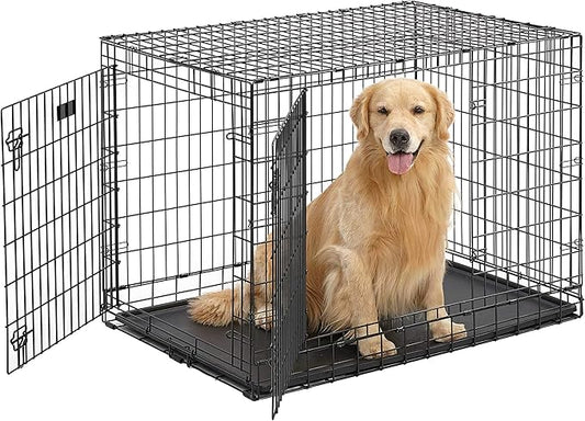 MidWest Homes for Pets Ultima Pro Heavy-Duty 42-Inch Dog Crate, Ultra-Strong Steel Double Door Pet Cage for Large Breeds, Accessories Included