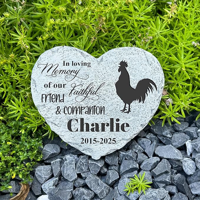 Personalized Dog Memorial Stone, Loss Gifts for Pet, Garden Stone, Pet Loss Gifts Cat Memorial Gifts, Cemetery Decorations, Grave Stone (Rooster)
