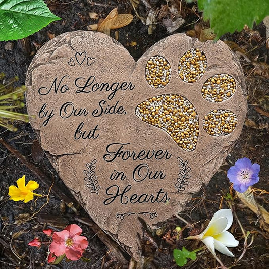 OBSI Dog Memorial Gifts for Loss of Dog Sympathy Gift - Rainbow Bridge Dog Memorial Stone for Remembrance Dog Passing Away Sympathy Gifts - Thoughtful Pet Loss Gifts - Brown