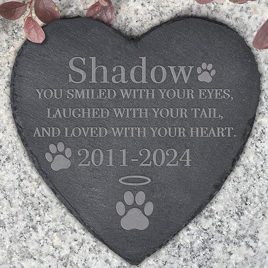 Dog Memorial Gifts for Loss of Dog, Dog Memorial Stone, Pet Memorial Gifts, Pet Memorial Stone, Pet Loss Sympathy Gift, Cat Memorial Gifts, Dog Bereavement Gifts - Loved with Your Heart