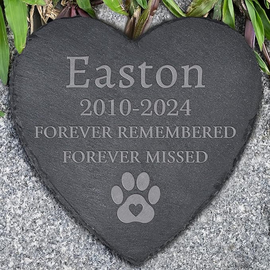 Pet Memorial Gifts, Pet Memorial Stone, Dog Memorial Stone, Dog Memorial Gifts for Loss of Dog, Cat Memorial Gifts, Pet Loss Gifts, Loss of Dog Sympathy Gift, In Memory of Pet - Forever Remembered