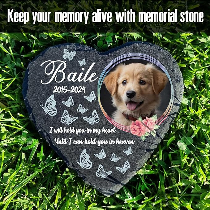 Dog Memorial Gifts for Loss of Dog Sympathy Gift,Dog Memorial Stone,Pet Memorial Gifts,Pet Loss Gifts,Pet Memorial Stones for Dogs Cemetery Decorations for Grave,Cat Memorial (bereavement gifts)