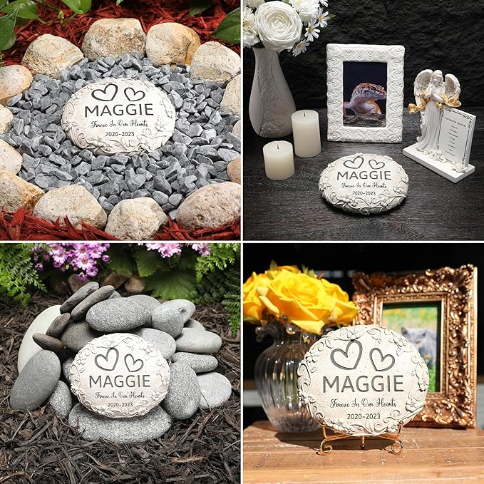 Personalized Gecko Memorial Stone, Pet Grave Marker Gecko, Gecko Headstone, Gecko Tombstone, Gecko Gravestone, Gecko Memorial Gifts