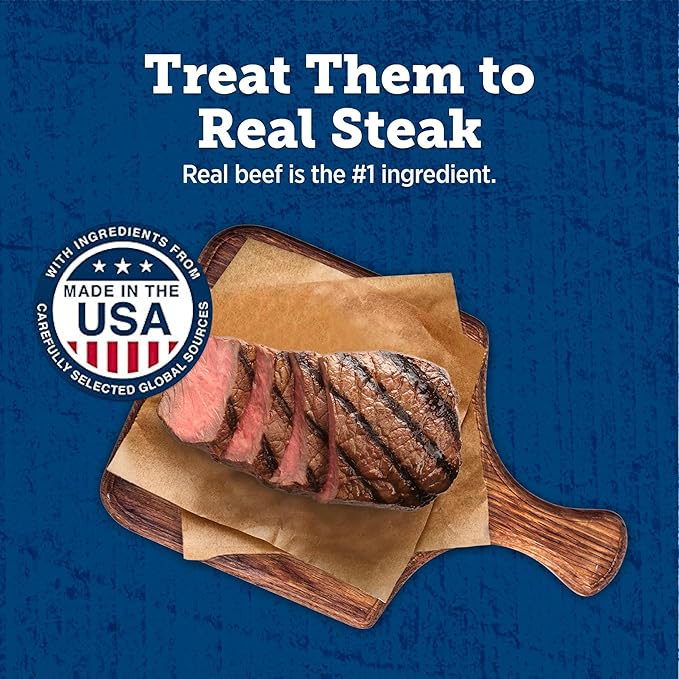 Blue Buffalo True Chews Premium Jerky Cuts Dog Treats, Made in the USA with Natural Ingredients, Beef, 20-oz Bag