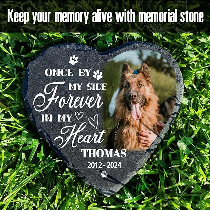 DIYKST Dog Memorial Gifts for Loss of Dog Sympathy Gift,Dog Memorial Stone,Pet Memorial Gifts,Pet Loss Gifts,Pet Memorial Stones for Dogs Cemetery Decorations for Grave,Cat Memorial (Sympathy Gift)