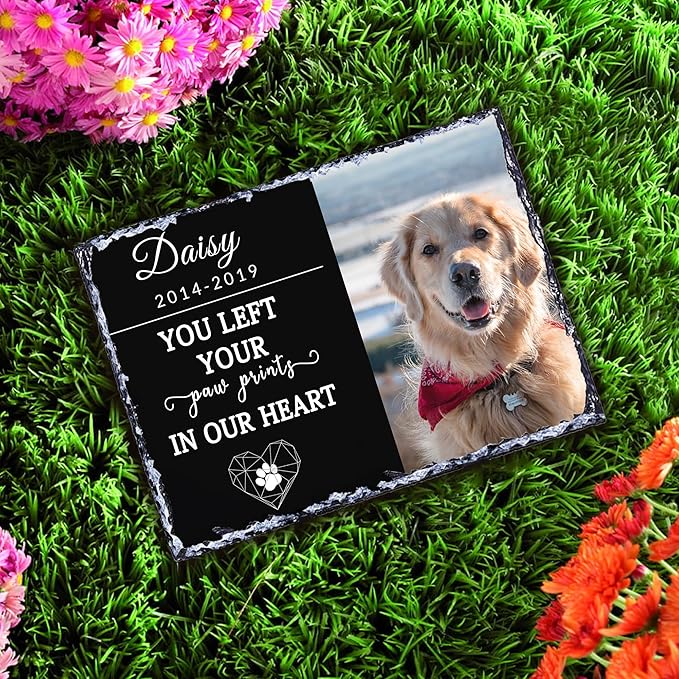 Personalized Pet Memorial Stone, Dog Memorial Gifts for Loss of Dogs, Loss of Dog Sympathy Gift, Pet Memorial Gift for Dogs, Cemetery Decorations for Grave