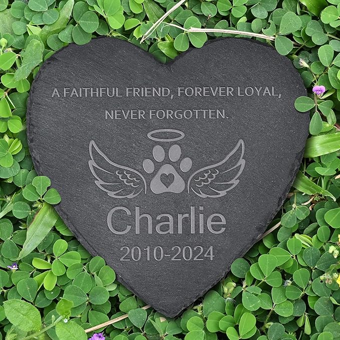 Pet Memorial Gifts, Pet Memorial Stone, Dog Memorial Stone, Dog Memorial Gifts for Loss of Dog, Cat Memorial Gifts, Pet Loss Gifts, Loss of Dog Sympathy Gift, in Memory of Pet - Forever Loyal