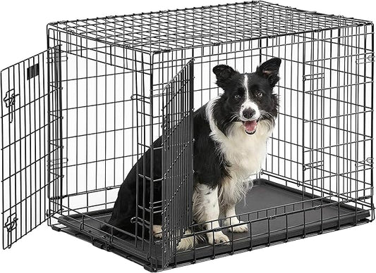 MidWest Homes for Pets Ultima Pro Heavy-Duty 36-Inch Dog Crate, Ultra-Strong Steel Double Door Pet Cage for Medium to Large Breeds, Accessories Included