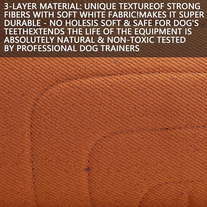 Morezi Dog Bite Sleeve Training Protection, Heavy Duty Nylon Durable, Fit Pit Bull German Shepherd Malinois, Puppy Small Dogs Training Biting Tugging War Toy - Orange