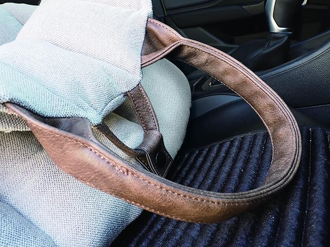 K10 Car-Go Tote - Dual Purpose Pet Tote and Dog Car Seat - Carry Your Dog or cat Safely with Harness Attachment - Attach The Bag to a seat to use as a Pet Carrier (Oatmeal Beige)
