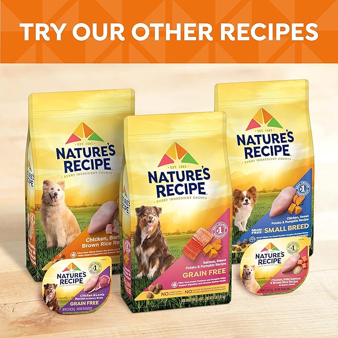 Nature’s Recipe Mature Lamb & Brown Rice Recipe Dry Dog Food, 24 lb. Bag