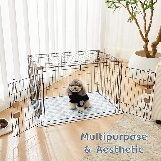 Ralxion 2 Pack Blue Checkered Washable Pee Pads for Dogs, Checkered Reusable Dog Pee Pads, for Puppy Playpen, Crate, Whelping Box, Potty Training, Cute Aesthetic Absorbency, Leak-Proof Non-Slip