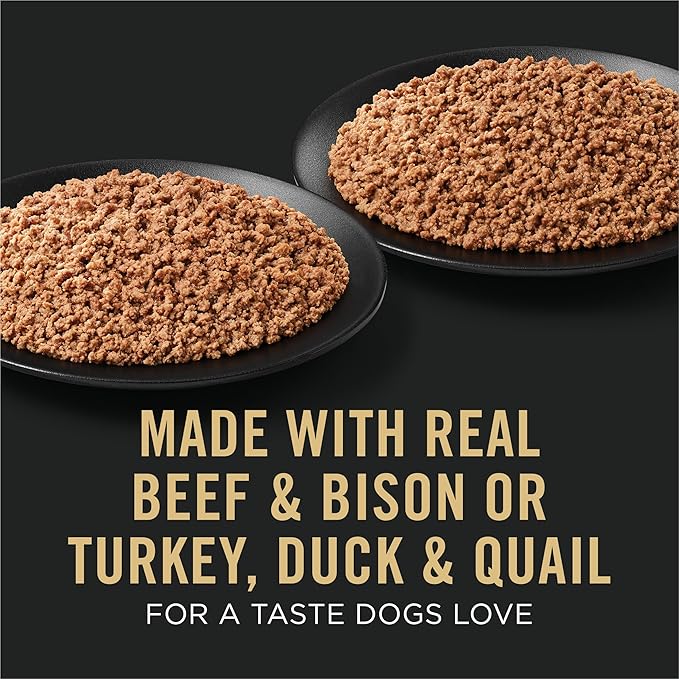 Purina Pro Plan Sport High Protein Wet Dog Food, Beef and Bison Entrée and Turkey, Duck and Quail Entrée Variety Pack - (Pack of 12) 13 oz. Cans