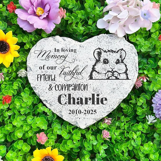 Personalized Dog Memorial Stone, Loss Gifts for Pet, Garden Stone, Pet Loss Gifts Cat Memorial Gifts, Cemetery Decorations, Grave Stone (Hamster)