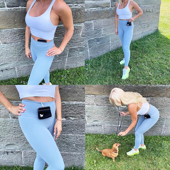 Small Dog Treat Pouch – Slim Magnetic Pocket Dog Treat Bag for Walking & Training – Discreet Clip On Treat Pouch for Leash, Waistband or Pocket – Mess Free Storage (Turquoise)
