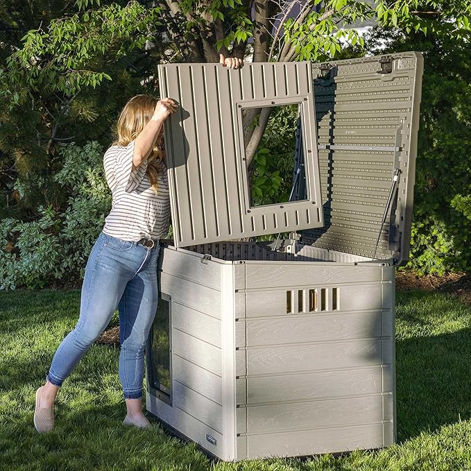 Lifetime Deluxe Dog House, Weather Protected with Adjustable Vents, Ideal Shelter for Medium to Large Dogs