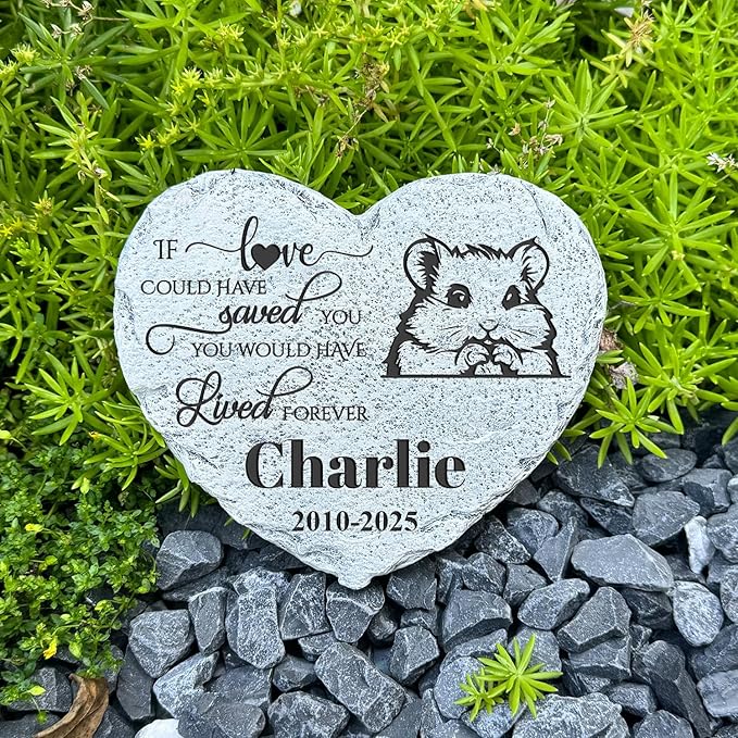 Personalized Dog Memorial Stone, Loss Gifts for Pet, Garden Stone, Pet Loss Gifts Cat Memorial Gifts, Cemetery Decorations, Grave Stone (Hamster)