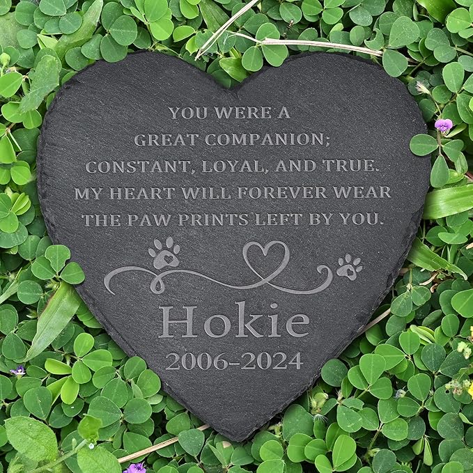Pet Memorial Gifts, Pet Memorial Stone, Dog Memorial Stone, Dog Memorial Gifts for Loss of Dog, Cat Memorial Gifts, Pet Loss Gifts, Loss of Dog Sympathy Gift, In Memory of Pet - A Great Companion