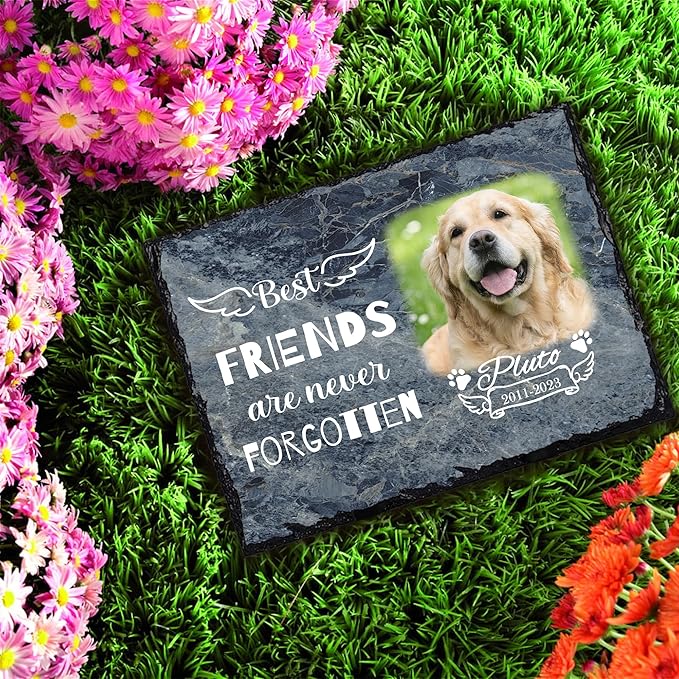 Pet Memorial Stones for Dogs, Memorial Gifts for Loss of Loved Pets, Dog Bereavement Gifts Grave Markers, Dog Memory Stone Pet Loss Sympathy Gift, Cemetery Decorations for Grave