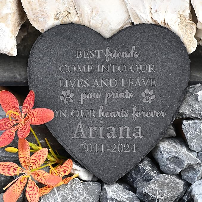 Pet Memorial Gifts, Pet Memorial Stone, Dog Memorial Stone, Dog Memorial Gifts for Loss of Dog, Cat Memorial Gifts, Pet Loss Gifts, Loss of Dog Sympathy Gift, in Memory of Pet - Best Friends