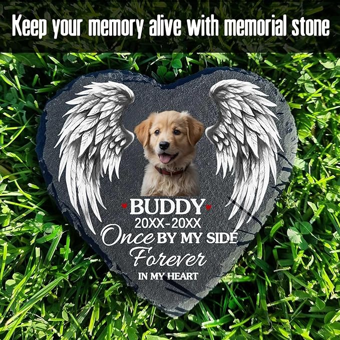 DIYKST Dog Memorial Gifts for Loss of Dog Sympathy Gift,Dog Memorial Stone,Pet Memorial Gifts,Pet Loss Gifts,Pet Memorial Stones for Dogs Cemetery Decorations for Grave,Cat Memorial (Memorial Gifts)
