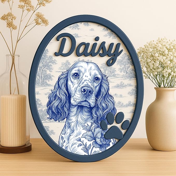 Nazenti Personalized Dog Picture Frame, Loss Of Dog Sympathy Gift, Pet Memorial Keepsake Frame, Custom Cat Loss Gift with Photo, Pet Sympathy Gift for Grieving Owners, Remembrance Picture for Pets
