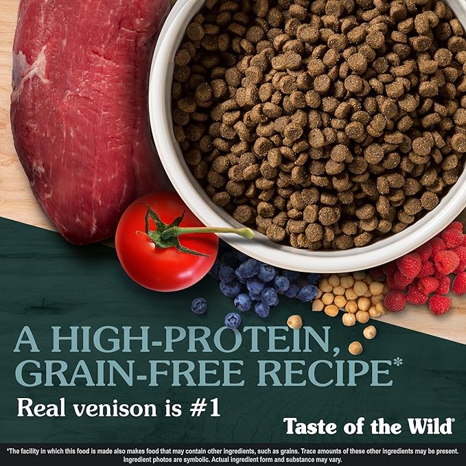 Taste of the Wild Appalachian Valley Small Breed Grain-Free Recipe with Roasted Venison Dry Adult Dog Food, Made with High Protein from Real Venison 28lb