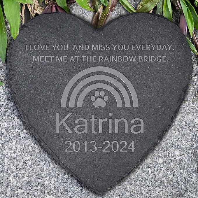 Pet Memorial Gifts, Pet Memorial Stone, Dog Memorial Stone, Dog Memorial Gifts for Loss of Dog, Cat Memorial Gifts, Pet Loss Gifts, Loss of Dog Sympathy Gift, in Memory of Pet - Love & Miss