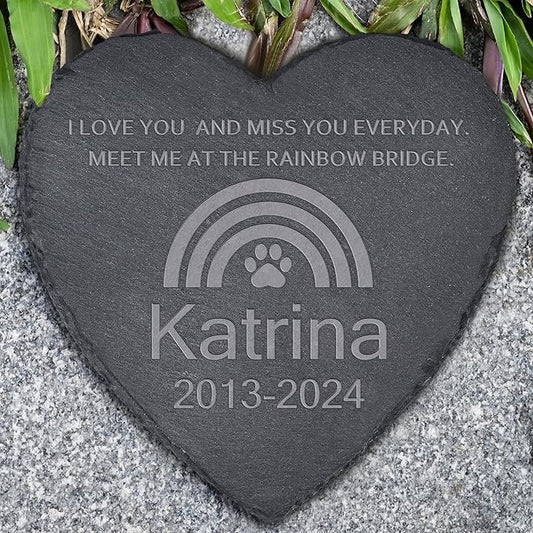 Pet Memorial Gifts, Pet Memorial Stone, Dog Memorial Stone, Dog Memorial Gifts for Loss of Dog, Cat Memorial Gifts, Pet Loss Gifts, Loss of Dog Sympathy Gift, in Memory of Pet - Love & Miss