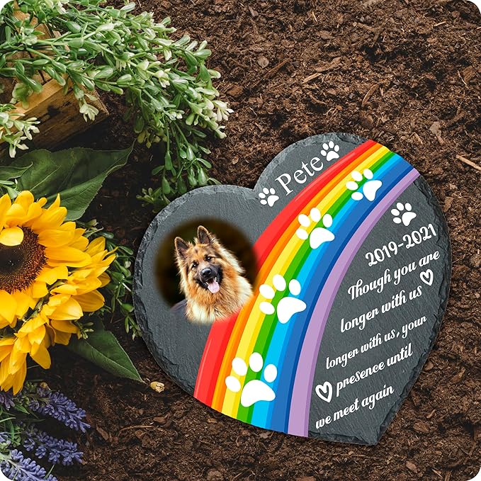 Memorial Gifts for Loss of Dog Custom Dog Memorial Stone, Pet Memorial Gifts, Pet Memorial Stones, Cemetery Decorations for Graves, Cat Memorial Gifts