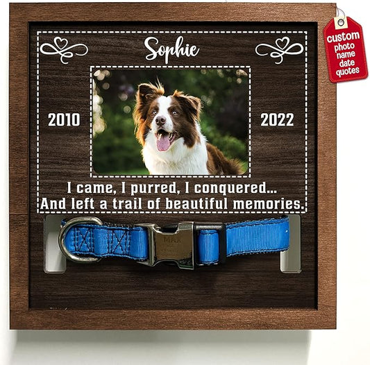Customized Dog Picture Frames for Dogs That Passed Personalized Gifts for Pets Cat Memorial Frames Pet Photo Frames and Memorials Loss of Cat Gifts Rainbow Bridge Puppy Loss Gifts