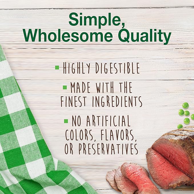 Nylabone Healthy Edibles Natural Dog Chews Long Lasting Roast Beef Flavor Treats for Dogs,Medium/Wolf,2 Count (Pack of 3)