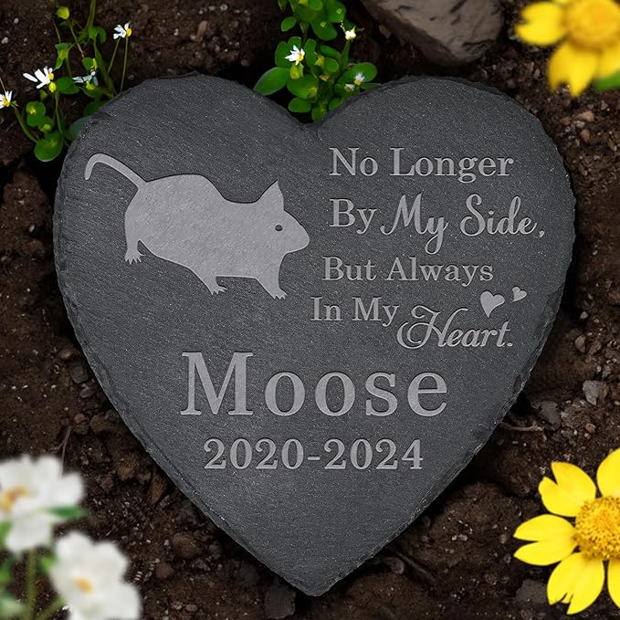 Guinea Pig Memorial Stone Guinea Pig Headstone - Memorial for Guinea Pig - Loss of Guinea Pig - Guinea Pig Keepsake - Pet Remembrance Guinea Pig - in Memory of Guinea Pig (Heart-Shaped)