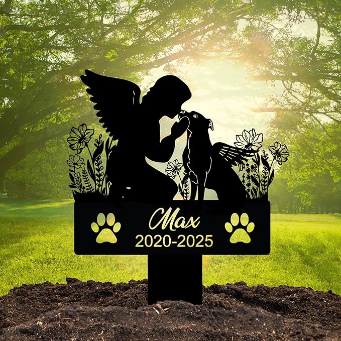 Custom Dog Grave Markers Outdoor | Personalized Pet Graveyard for Pets Owners | Personalized Pet Grave Markers Dog Memorial Headstone