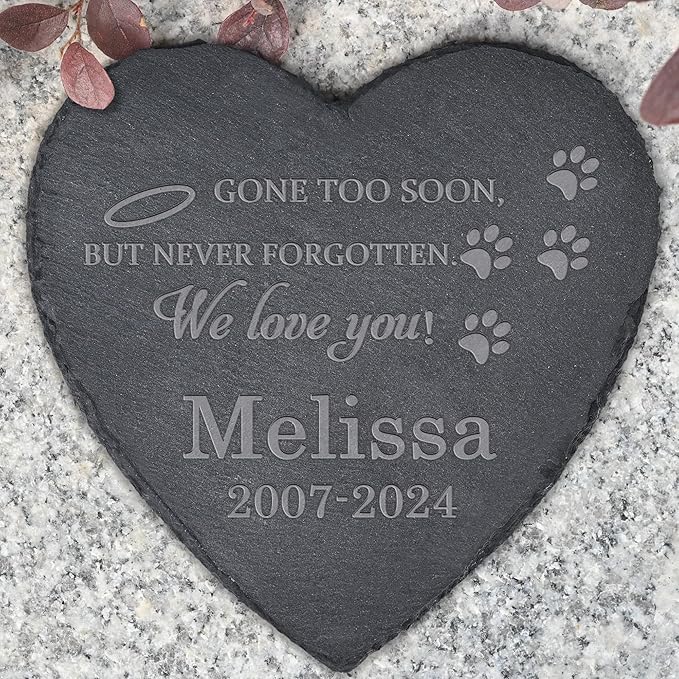Dog Memorial Gifts for Loss of Dog, Dog Memorial Stone, Pet Memorial Gifts, Pet Memorial Stone, Pet Loss Sympathy Gift, Cat Memorial Gifts, Dog Bereavement Gifts - We Love You