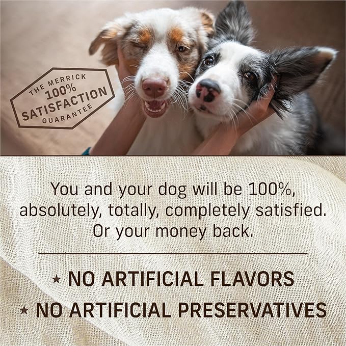 Merrick Grain Free Wet Dog Food, Premium Soft and Wholesome Canned Adult Dog Food, Wilderness Blend Recipe - (Pack of 12) 12.7 oz. Cans