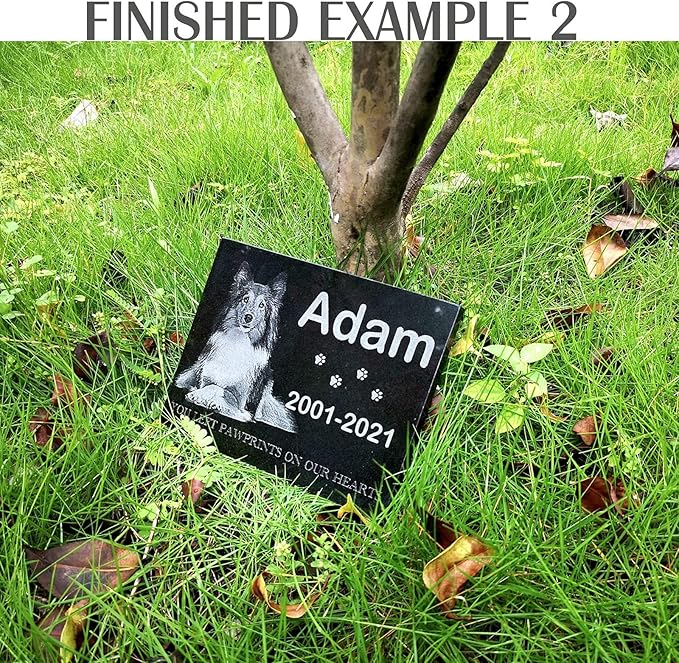 ADFSTONE Pet Memorial Stones Personalized Dog Remembrance Gifts, Customized Cat Picture Grieving Plaque, DIY Gravestone, Custom Sympathy Photo Gift, Animal Grave Markers, Little Tombstones