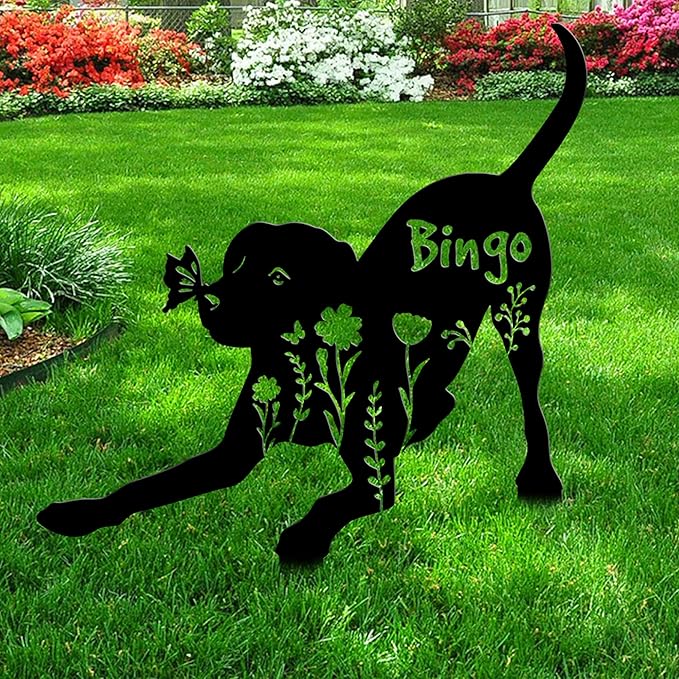 Custom Metal Pet Grave Markers Dog Memorial Plaque, Waterproof Dog Grave Markers Outdoor, Memorial Garden Decor for Loss of Beloved Pet, Personalized Sympathy Gift for Dogs