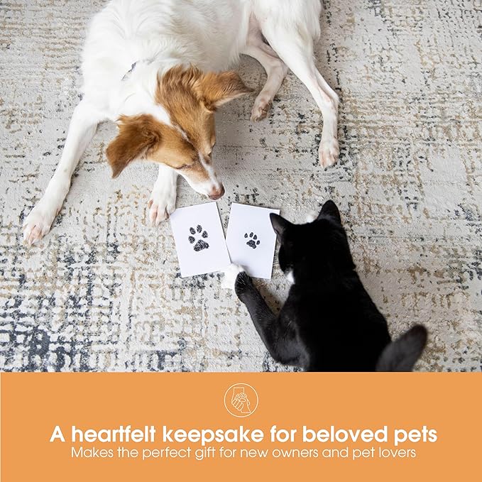 Pearhead Paw Print Clean-Touch Ink Pad, Mess Free Inkless Pet Impression Kit, Safe for Cats and Dogs, Pawprint Keepsake, Pack of 2