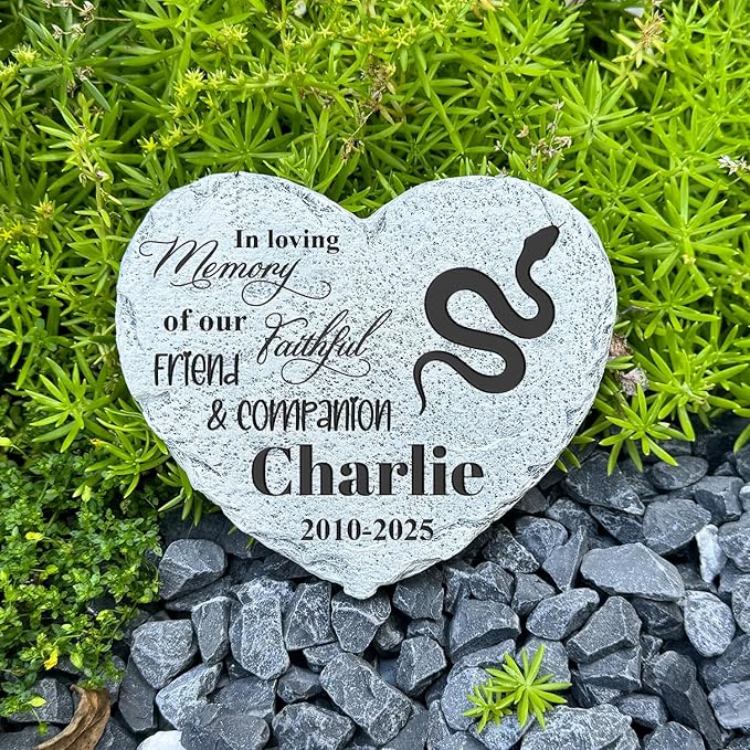 Personalized Dog Memorial Stone, Loss Gifts for Pet, Garden Stone, Pet Loss Gifts Cat Memorial Gifts, Cemetery Decorations, Grave Stone (Snake)