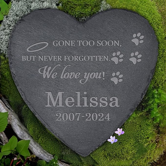 Dog Memorial Gifts for Loss of Dog, Dog Memorial Stone, Pet Memorial Gifts, Pet Memorial Stone, Pet Loss Sympathy Gift, Cat Memorial Gifts, Dog Bereavement Gifts - We Love You
