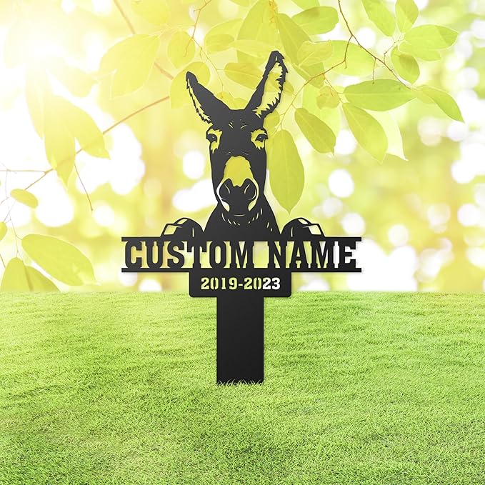 Personalized Pet Memorial Grave Marker, Pet Sympathy and Remembrance Metal Stake, Durable Weatherproof for Outdoor Decor, Pet Loss Memorial Gift, 8-24in